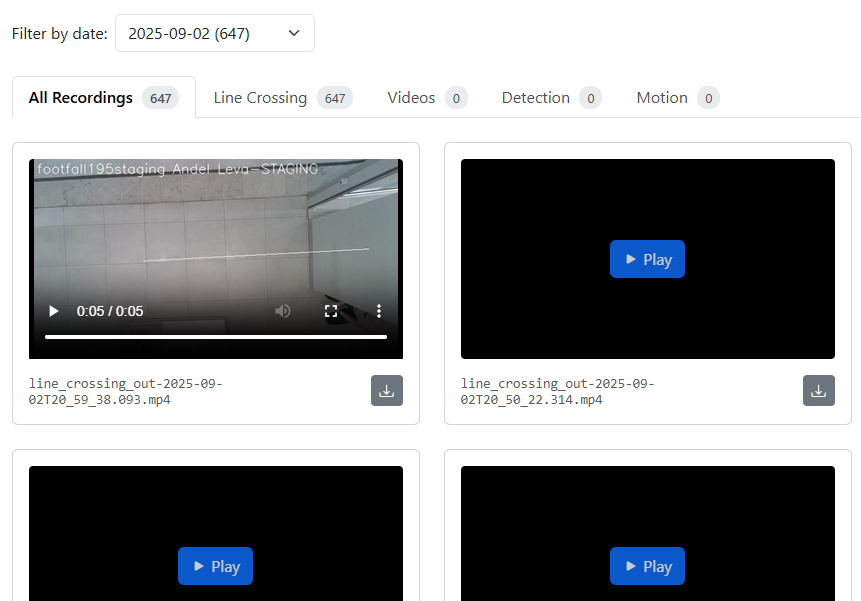 Short clip recordings